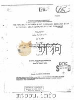 THE FEASIBILITY OF OBTAINING SOFTWARE RESEARCH DATA AT THE U.S.ARMY COMPUTER SYSTEMS COMMAND PDF电子版封面