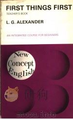 NEW CONCEPT ENGLISH  FIRST THINGS FIRST TEACHER'S BOOK（1967 PDF版）
