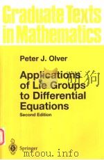 APPLICATIONS OF LIE GROUPS TO DIFFERENTIAL EQUATIONS SECOND EDITION PDF电子版封面 0387950001 PETER J.OLVER