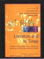 LITERATURE AND ITS TIMES VOLUME 1 1997 PDF电子版封面 0787606073