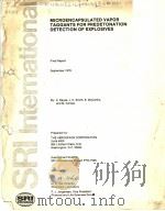 MICROENCAPSULATED VAPOR TAGGANTS FOR PREDETONATION DETECTION OF EXPLOSIVES（ PDF版）