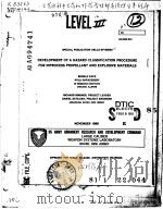 DEVELOPMENT OF A HAZARD CLASSIFICATION PROCEDURE FOR INPROCESS PROPELLANT AND EXPLOSIVE MATERIALS PDF电子版封面