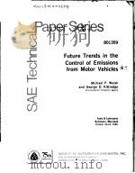 FUTURE TRENDS IN THE CONTROL OF EMISSIONS FROM MOTOR VEHICLES PDF电子版封面 MICHAEL P.WALSH AND GEORGE D.K