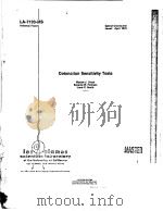 DETONATION SENSITIVITY TESTS PDF电子版封面 MANUEL J.URIZAR SUZANNE W.PET
