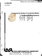DEVELOPMENTAL STUDIES OF CONSTITUTIVE MODELS FOR PLASTIC-BONDED EXPLOSIVES（ PDF版）