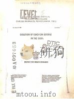 EVOLUTION OF EUROPEAN DEFENSE IN THE 1980'S PDF电子版封面
