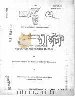 SWEDISH DEFENCE RESEARCH ABSTRACTS 78/79-3 PDF电子版封面