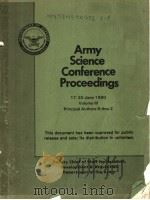 ARMY SCIENCE CONFERENCE PROCEEDINGS VOLUME 2 PDF电子版封面