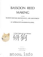 BASSOON REED MAKING PDF电子版封面