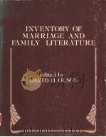 INVENTORY OF MARRIAGE AND FAMILY LITERATURE VOLUME VI 1980 PDF电子版封面 DAVID H.OLSON