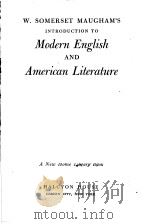 MODERN ENGLISH AND AMERICAN LITERATURE 1943 PDF电子版封面