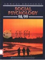 SOCIAL PSYCHOLOGY 98/99 SECOND EDITION 1998 PDF电子版封面 0072925094 MARK H.DAVIS