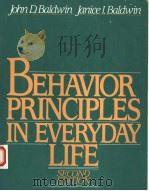 BEHAVIOR PRINCIPLES IN EVERYDAY LIFE SECOND EDITION 1986 PDF电子版封面 0130742384