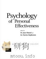 PSYCHOLOGY OF PERSONAL EFFECTIVENESS   1998  PDF电子版封面  0536014477   