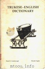 TRUKESE-ENGLISH DICTIONARY 1980 PDF电子版封面