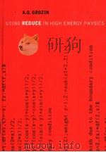 USING REDUCE IN HIGH ENERGY PHYSICS PDF电子版封面 0521560020 A.G.GROZIN