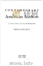 CONTEMPORARY AMERICAN AUTHORS（1968年 PDF版）