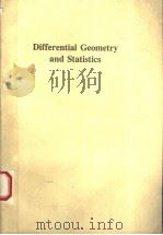 DIFFERENTIAL GEOMETRY AND STATISTICS 1993 PDF电子版封面 0412398605