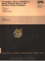 PROCEEDINGS:ADVISORY WORKSHOP TO IDENTIFY RESEARCH NEEDS ON THE FORMATION OF ACID PRECIPITATION（1979 PDF版）
