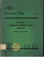 NATIONAL BUREAU OF STANDARDS 194 NATIONAL STANDARD REFERENCE DATA PROGRAM BACKGROUND INFORMATION PDF电子版封面