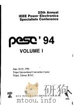 PESC'94 RECORD VOLUME 1 PDF电子版封面