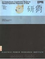 AN ENDOCHRONIC CONSTITUTIVE MODEL FOR GENERAL HYSTERETIC RESPONSE OF SOILS PDF电子版封面 H.E.READ K.C.VALANIS