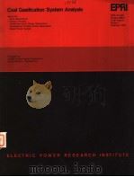 COAL GASIFICATION SYSTEM ANALYSIS PDF电子版封面
