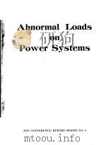 ABNORMAL LOADS ON POWER SYSTEMS PDF电子版封面