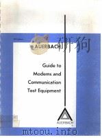 GUIDE TO MODEMS AND COMMUNICATION TEST EQUIPMENT（ PDF版）