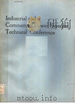 INDUSTRIAL AND COMMERCIAL POWER SYSTEMS TECHNICAL CONFERENCE PDF电子版封面