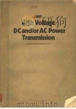 HIGH VOLTAGE DC AND/OR AC POWER TRANSMISSION PDF电子版封面