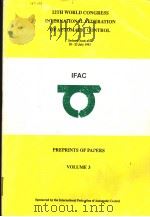 12TH WORLD CONGRESS INTERNATIONAL FEDERATION OF AUTOMATIC CONTROL VOLUME 3 PDF电子版封面