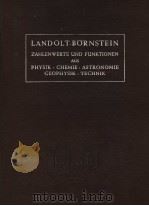 LANDOLT-BORNSTEIN PDF电子版封面
