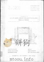 SOLID AND LIQUID DIELECTRICS AND INSULATIONS SUBJECT 1 PDF电子版封面