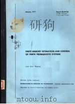 FINITE MEMORY ESTIMATION AND CONTROL OF FINITE PROBABILISTIC SYSTEMS PDF电子版封面