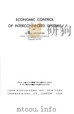 ECONOMIC CONTROL OF INTERCONNECTED SYSTEMS     PDF电子版封面     