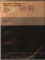 USERS GUIDE TO THE OVER/UNDER CAPACITY PLANNING MODEL PDF电子版封面