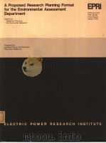 A PROPOSED RESEARCH PLANNING FORMAT FOR THE ENVIRONMENTAL ASSESSMENT DEPARTMENT（ PDF版）