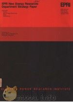 EPRI NEW ENERGY RESOURCES DEPARTMENT STRATEGY PAPER PDF电子版封面