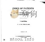 INDEX OF PATENTS 1 PDF电子版封面