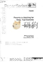 POWERTRAIN MATCHING FOR BETTER FUEL ECONOMY（ PDF版）