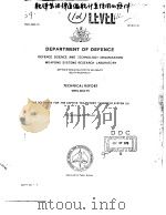 DEPARTMENT OF DEFENCE  DEFENCE SCIENCE AND TECHNOLOGY ORGANISATION WEAPONS SYSTEMS RESEARCH LABORATO（ PDF版）