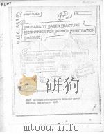 PROBABILITY BASED FRACTURE MECHANICS FOR IMPACT PENETRATION DAMAGE（ PDF版）