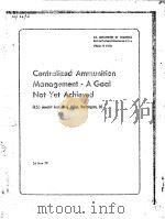 CENTRALIZED AMMUNITION MANAGEMENT-A GOAL NOT YET ACHIEVED（ PDF版）