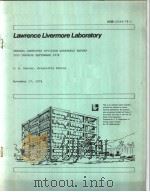 LAWRENCE LIVERMORE LABORATORY GENERAL CHEMISTRY DIVISION QUARTERLY REPORT JULY THROUGH SEPTEMBER 197 PDF电子版封面 J.E.HARRAR