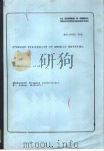 STORAGE RELIABILITY OF MISSILE MATERIEL PDF电子版封面 J.MCGARRY