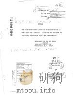 THE GOVERNMENT-OWNED INVENTION DESCRIBED HEREIN IS AVAILABLE FOR LICESING.INQUIRIES AND REQUESTS FOR PDF电子版封面