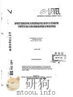 SPECTROSCOPIC INVESTIGATIONS OF ENERGETIC MATERIALS AND ASSOCIATED IMPURITIES（ PDF版）