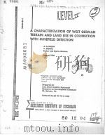 A CHARACTERIZATION OF WEST GERMAN TERRAIN AND LAND USE IN CONNECTION WITH MINEFIELD DETECTION PDF电子版封面 A.LAWSON Y.MORITA