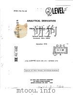 ANALYTICAL DERIVATIVES PDF电子版封面 D.F.BERG W.C.COLLEY G.L.CONV